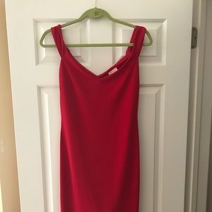 Red semi formal 3/4 length dress